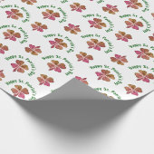 Papier Cadeau Trèfle Shamrock Rose St. Patrick (Coin)