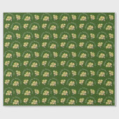 Papier Cadeau Trèfle Trèfle Vert Fête de la Saint-Patrick (Plat)