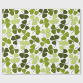 Papier Cadeau Trèfle vert dans une variété de nuances (Plat)