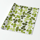 Papier Cadeau Trèfle vert dans une variété de nuances (Déroulé)