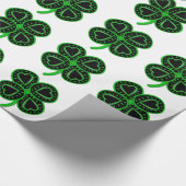 Papier Cadeau Trèfle vert noir avec le papier de St Patrick W de (Coin)
