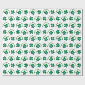 Papier Cadeau Trèfle Vert Shamrock Saint Patrick (Plat)