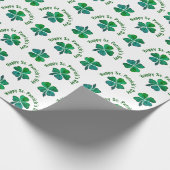 Papier Cadeau Trèfle Vert Shamrock Saint Patrick (Coin)