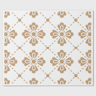 Papier cadeau "Treillis Classique" à motif floral