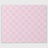 Papier Cadeau Treillis feuillu rose (Plat)