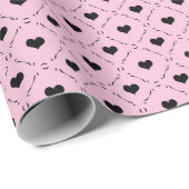 Papier Cadeau Treillis Rose Chéri (Coin rond)