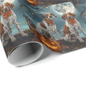 Papier Cadeau Treking Walker Halloween Éffrayant (Coin rond)