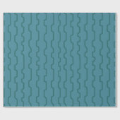 Papier Cadeau Trellis bleu de mer (Plat)
