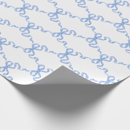 Papier Cadeau Trellis de ruban bleu (Coin)