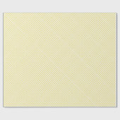 Papier Cadeau Trellis Diamant Jaune Doré - Blanc (Plat)