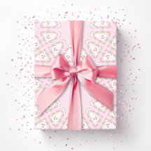 Trellis Fez Starburst en rose et vert