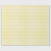 Papier Cadeau Trellis Jaune Doré - Blanc (Plat)