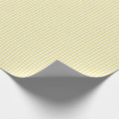 Papier Cadeau Trellis Jaune Doré - Blanc (Coin)