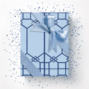 Papier Cadeau Trellis octogonal Chippendale en ardoise audacieus