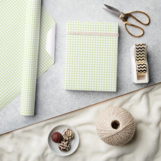 Papier Cadeau Trellis Spring Green - Blanc (Artisanat)