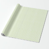 Papier Cadeau Trellis Spring Green - Blanc (Déroulé)