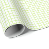 Papier Cadeau Trellis Spring Green - Blanc (Coin rond)