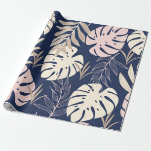 Papier Cadeau Trend abstract seamless pattern with tropical leav