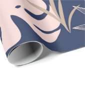 Papier Cadeau Trend abstract seamless pattern with tropical leav (Coin rond)