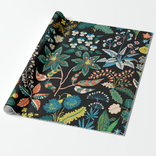 Papier Cadeau Trendy brillant motif floral dans la variété de f