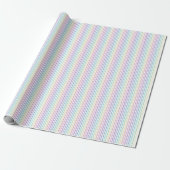 Papier Cadeau Trendy Chic Rainbow Stripes (Déroulé)
