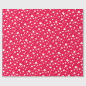 Papier Cadeau Trendy Christmas Red Modèle White Stars Classic (Plat)