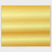 Papier Cadeau Trendy Glossy Faux Or Élégant cadeau doré moderne (Plat)