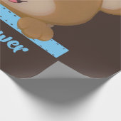 Papier Cadeau Trendy mignon Teddy Bear Boy Baby shower (Coin)