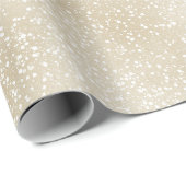 Papier Cadeau Trendy Neutral Beige Fine Cream Glitter Pattern (Coin rond)