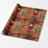 Papier Cadeau Trendy  Sixty Seven  Wrapping Paper I red plaid (Déroulé)