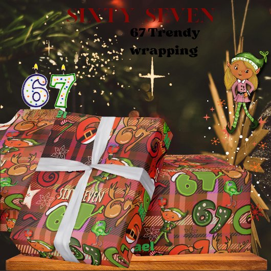 Papier Cadeau Trendy  Sixty Seven  Wrapping Paper I red plaid