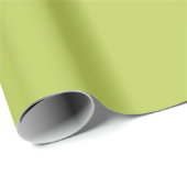 Papier Cadeau Trendy Soft Chartreuse Wrapping Paper Roll (Coin rond)