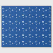 Papier Cadeau Trendy White Star Pattern Blue (Plat)