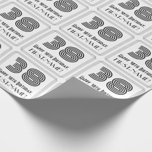 Papier Cadeau trente-huitième Anniversaire : L'art déco a