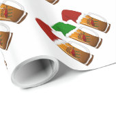 Papier Cadeau Tres Amigos Christmas Cerveza (Coin rond)