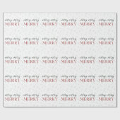 Papier Cadeau Très joyeux Motif botanique Noël (Plat)