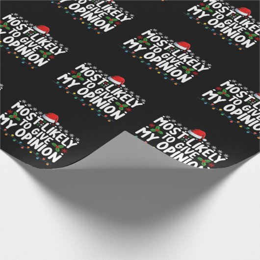 Papier Cadeau Très Probable De Donner Mon Avis Vacances De Noël (Coin)