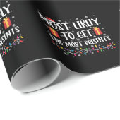 Papier Cadeau Très Probable D'Obtenir Le Noël Le Plus Présent (Coin rond)