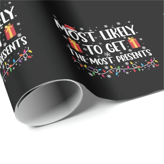 Papier Cadeau Très Probable D'Obtenir Le Noël Le Plus Présent (Coin rond)