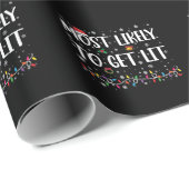 Papier Cadeau Très Probable D'Obtenir Lit Famille De Noël Corres (Coin rond)