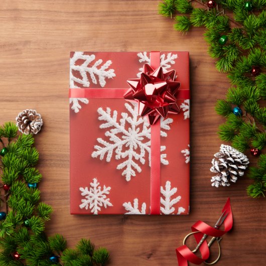 Papier Cadeau Trésor de flocon de neige (Cadeau de vacances)