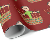 Papier Cadeau Tressage de panier (Coin rond)