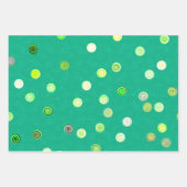 Papier cadeau tri-couleur Spirales Points Tourbill (Devant 2)