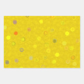 Papier cadeau tri-couleur Spirales Points Tourbill (Devant)