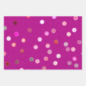Papier cadeau tri-couleur Spirales Points Twist (B (Devant 2)