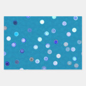 Papier cadeau tri-couleur Spirales Points Twist (B (Devant)