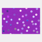 Papier cadeau tri-couleur Spirales Points Twist (B (Devant 3)