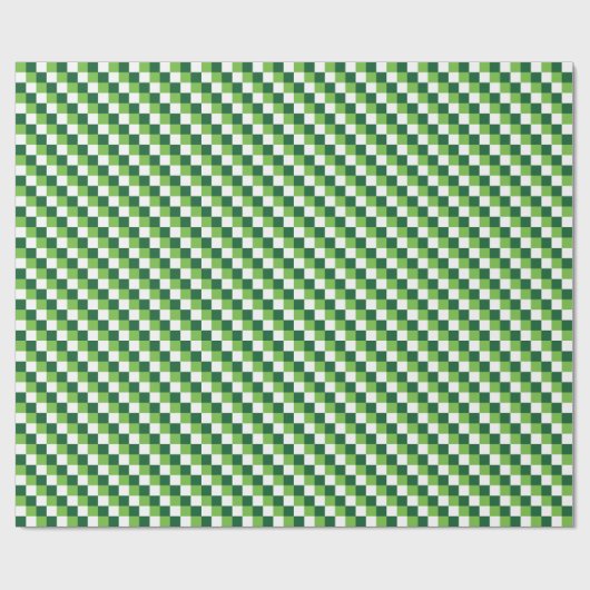 Papier Cadeau Tri-couleurs vert et blanc festif (Plat)