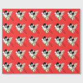 Papier Cadeau Tri enveloppe australienne noire de Noël de berger (Plat)