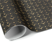Papier Cadeau Triangle Art Déco : Motif de luxe. (Coin rond)